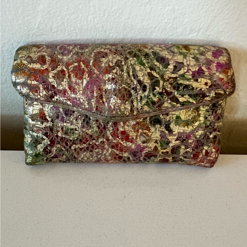 HOBO Lacy Leather Wallet in Rainbow Cheetah - Picture 2 of 14